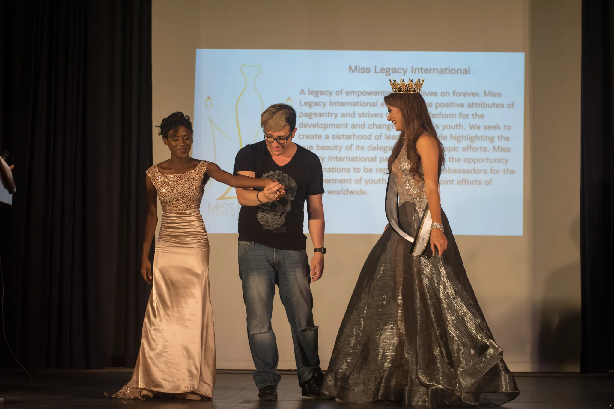 Chief of Party Roushelle Reign, Director of Miss Legacy Puerto Rico- Juanel Pacheo & Queen Kiara Zayas