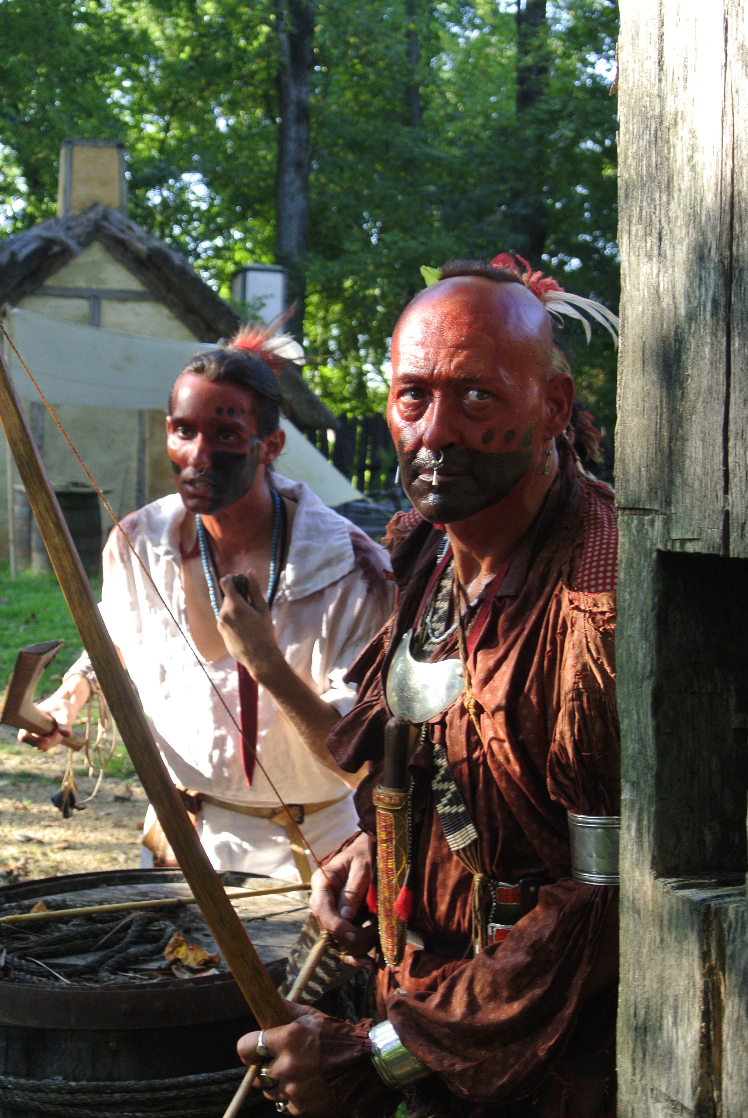 Early American Indians — Reenactment Stock Footage