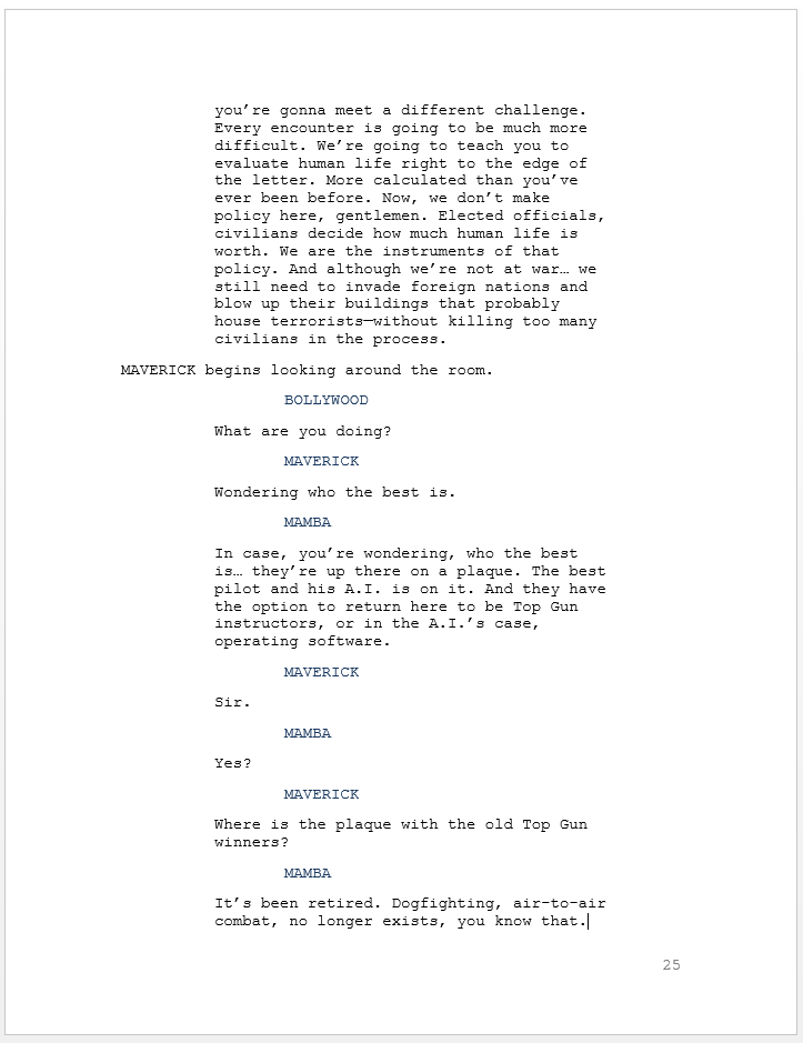 Leaked Script From Top Gun 2 Hypertube To A Terror Sector H Y