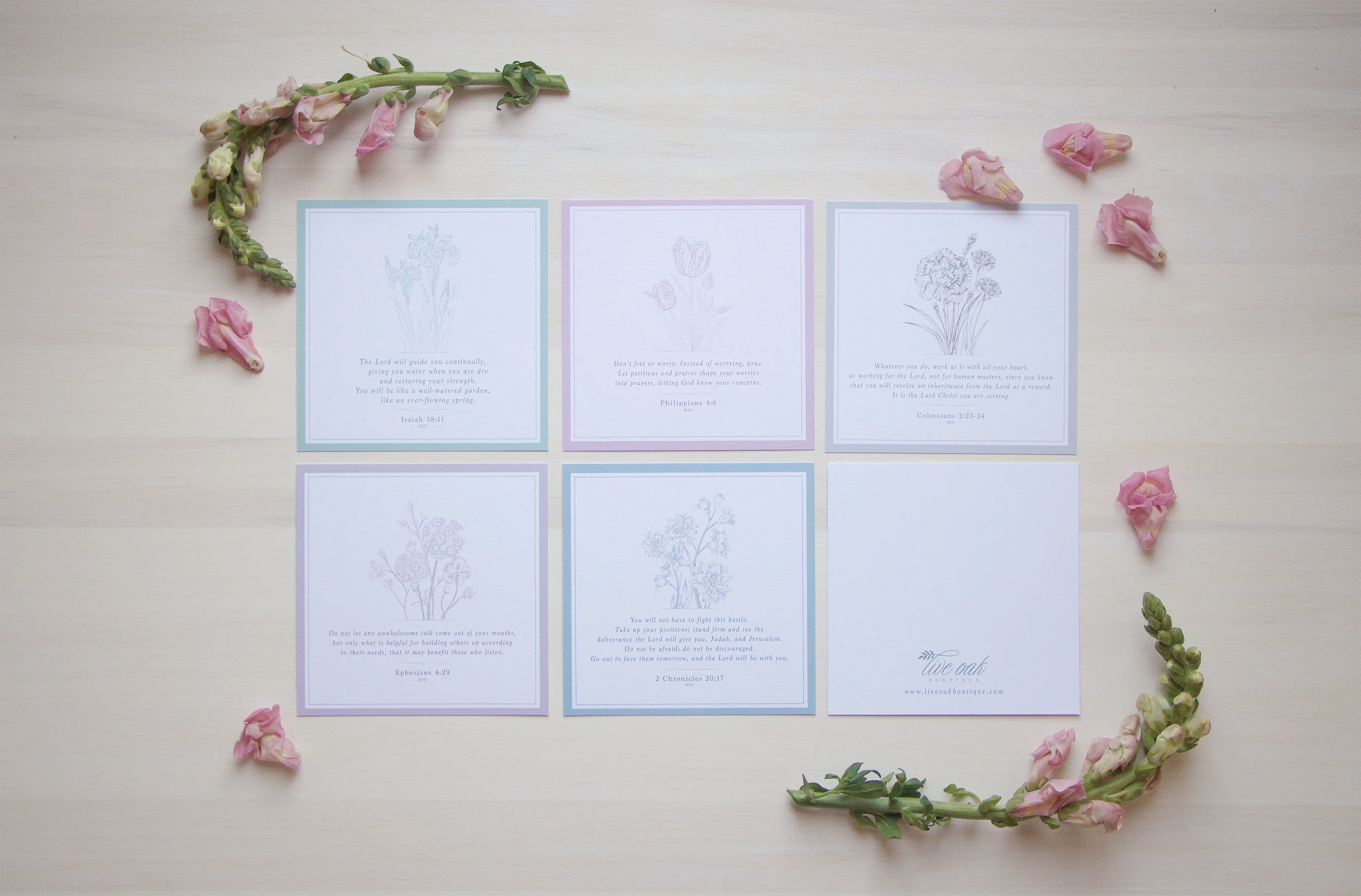 Petite Scripture Art: Live Oak Boutique