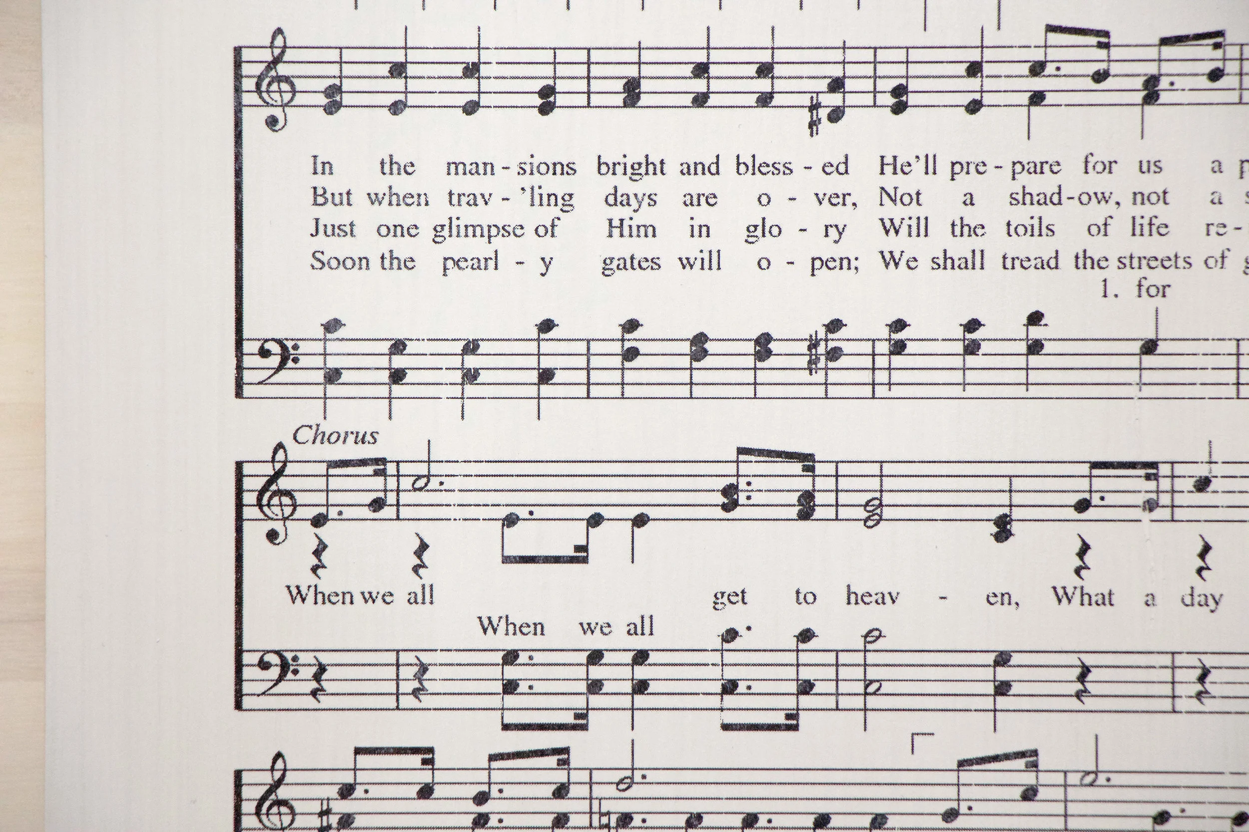 When We All Get To Heaven Wooden Hymn Art by Live Oak Boutique. www.liveoakboutique.com