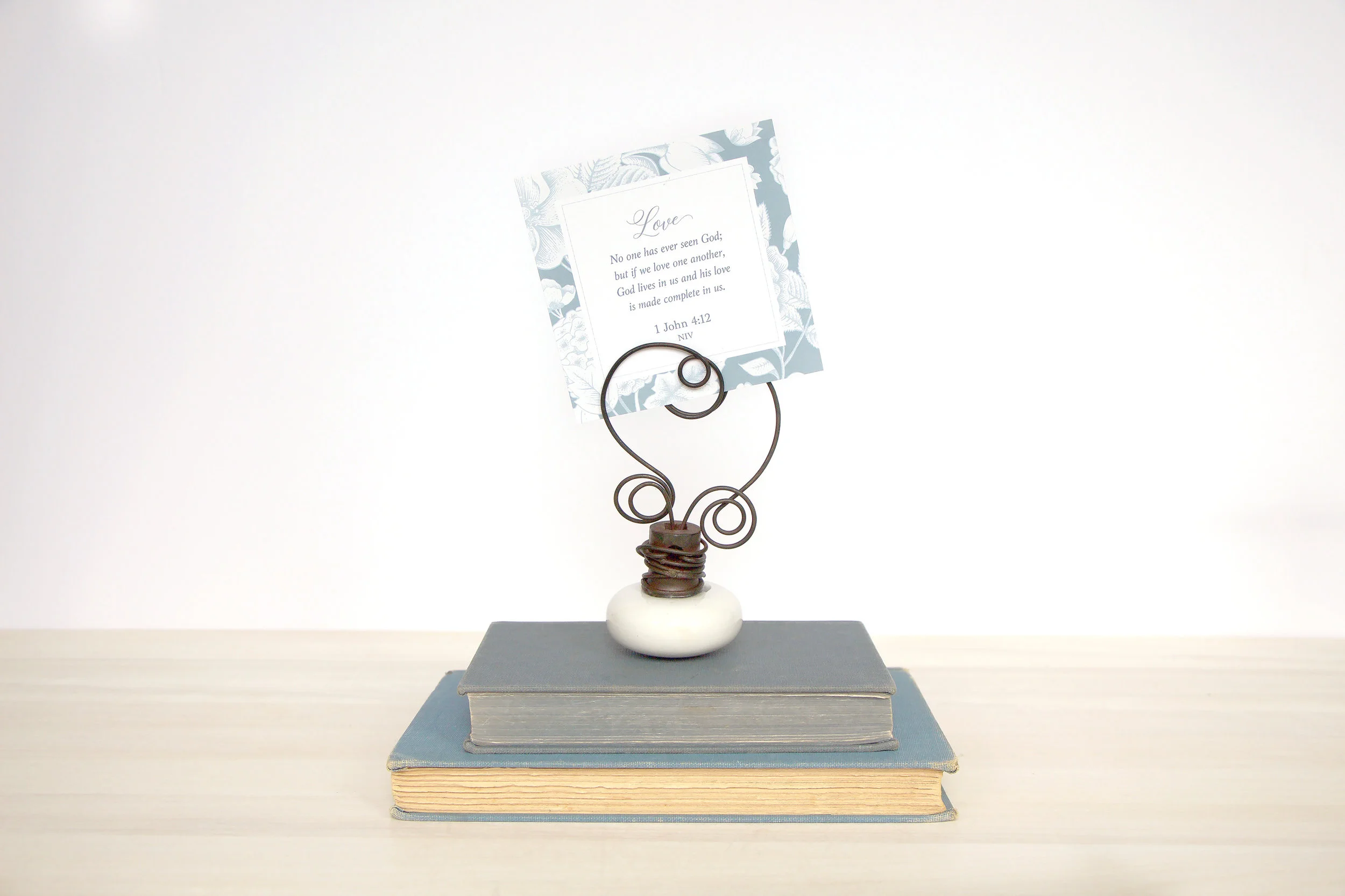 Vintage Glass Doorknob Card Holder from Live Oak Boutique. www.liveoakboutique.com