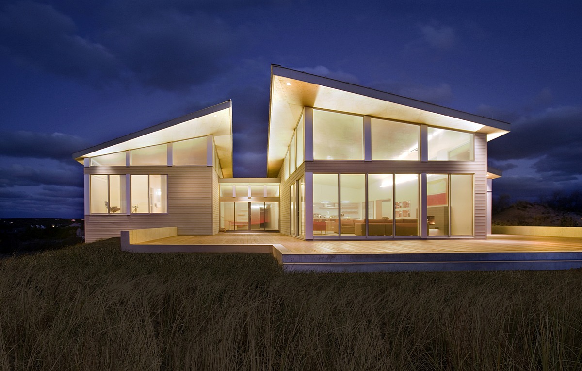 modern beach house front elevation