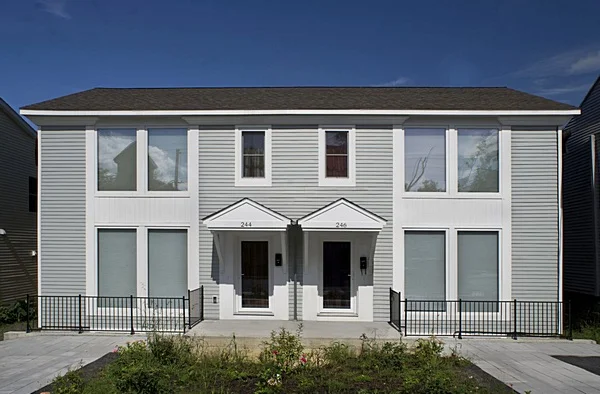 View of Habitat Passive Townhouses - Passive House — ZeroEnergy Design - Boston ...