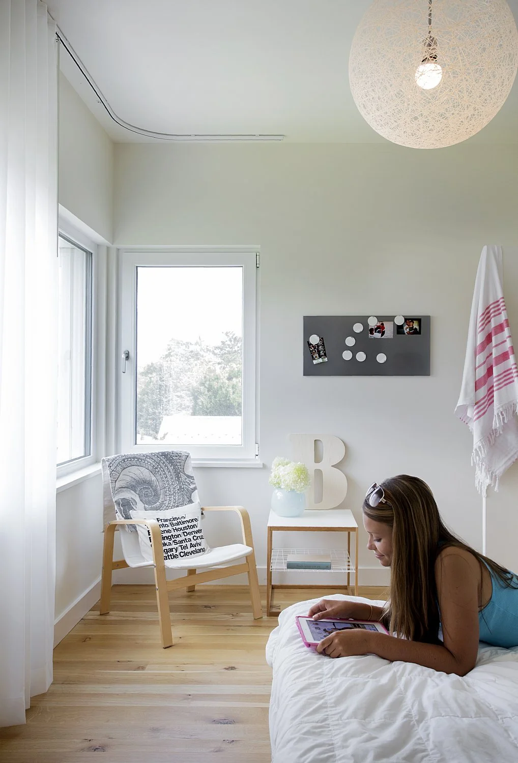 modern bedroom with natural light