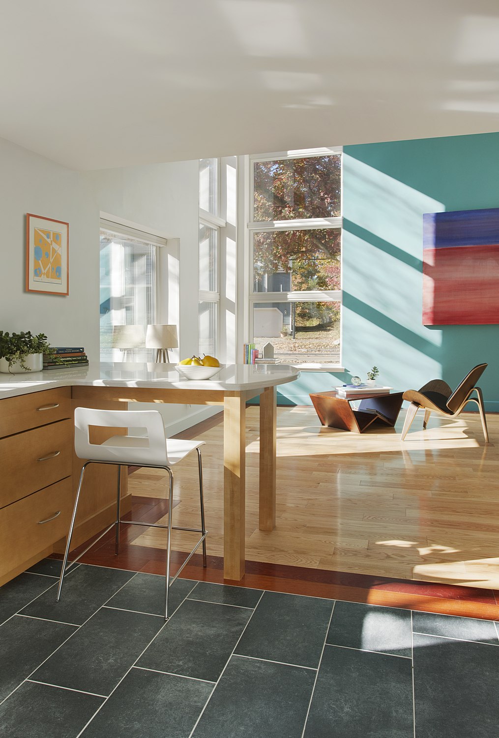 Living room with natural daylight