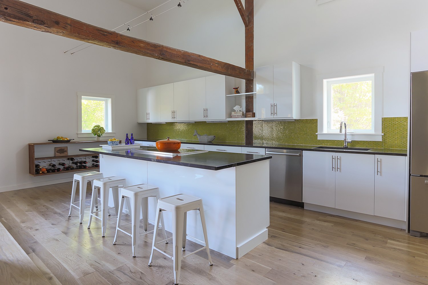 Modern barn kitchen with extra storage