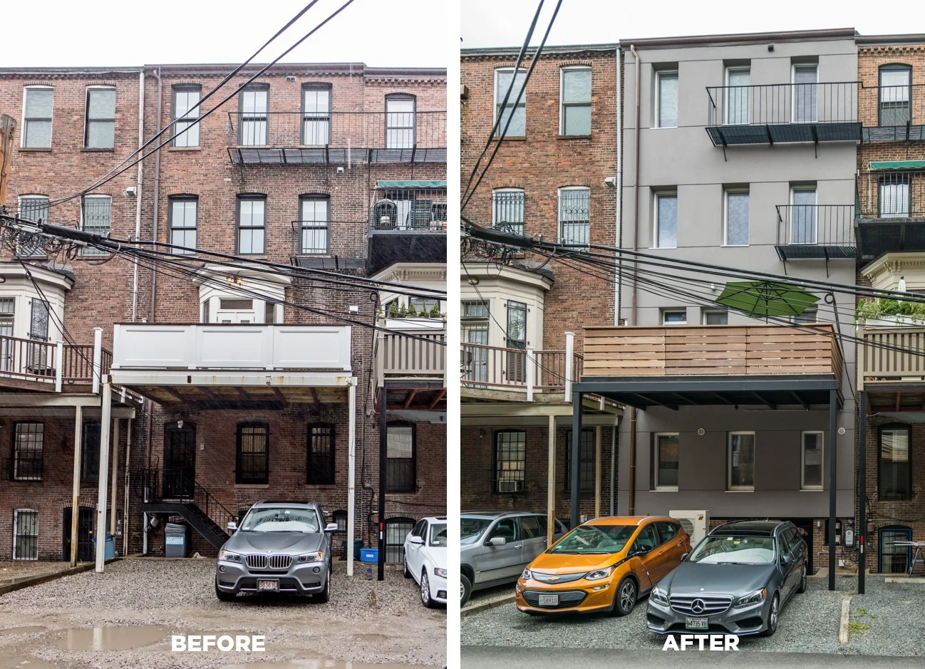 brick row home update before and after