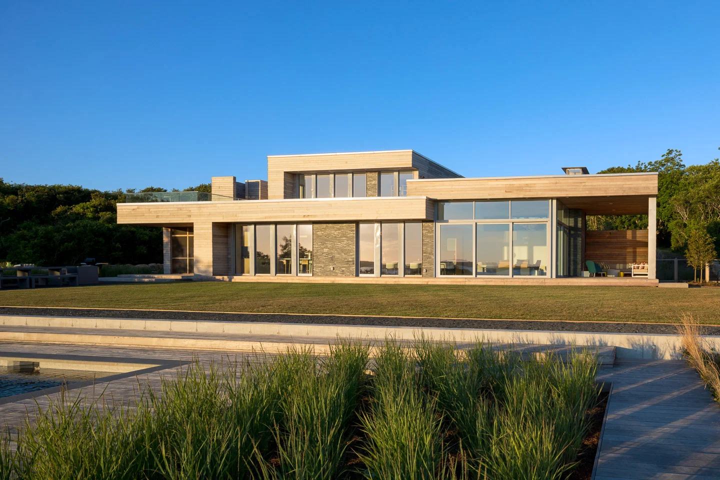 Modern waterfront home