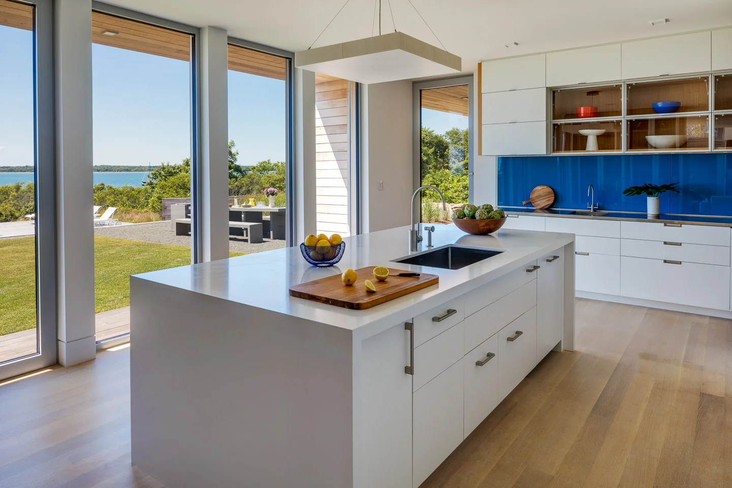 Modern kitchen with a view
