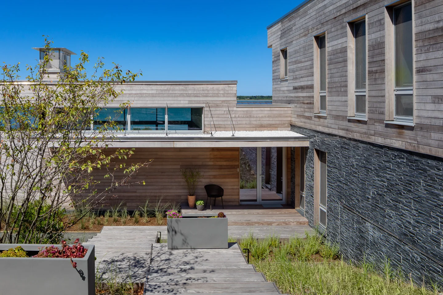 Front entrance of modern home