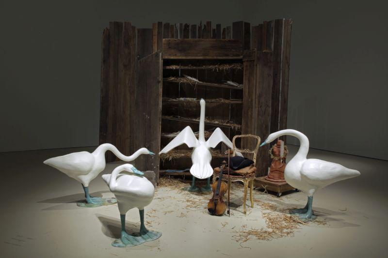 Commission for Joyce Weiland - Design and creation of swans for Swan's Cupboard - Collection of the Art Gallery of Hamilton