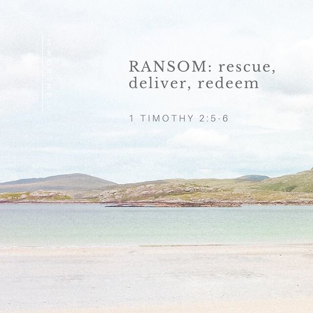 RANSOM - &quot;For there is one God, and one mediator also between God and men, the man Christ Jesus, who gave Himself as a RANSOM for all,&quot; 1 Timothy 2:5-6⁣
⁣
⁣
&quot;For even the Son of Man did not come to be served, but to serve, and to give 