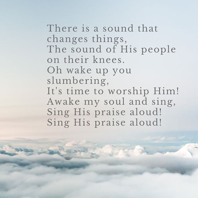 How do you start your morning?  Looking at the news and IG? Emails?⁣
⁣
Begin today by starting your morning with praise!  Turn on worship music, watch worship music on Youtube, sing as loud as you can - and worship Him!  Turn your eyes to Him and pra