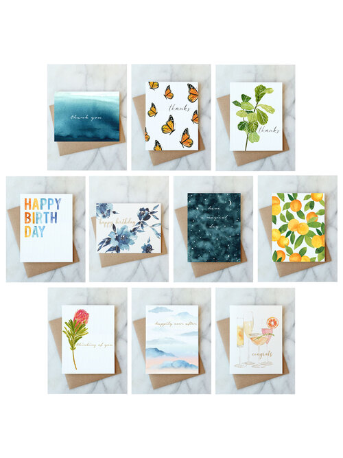 Block Print Mini Cards- Boxed Set of 6 – Abigail Jayne Design