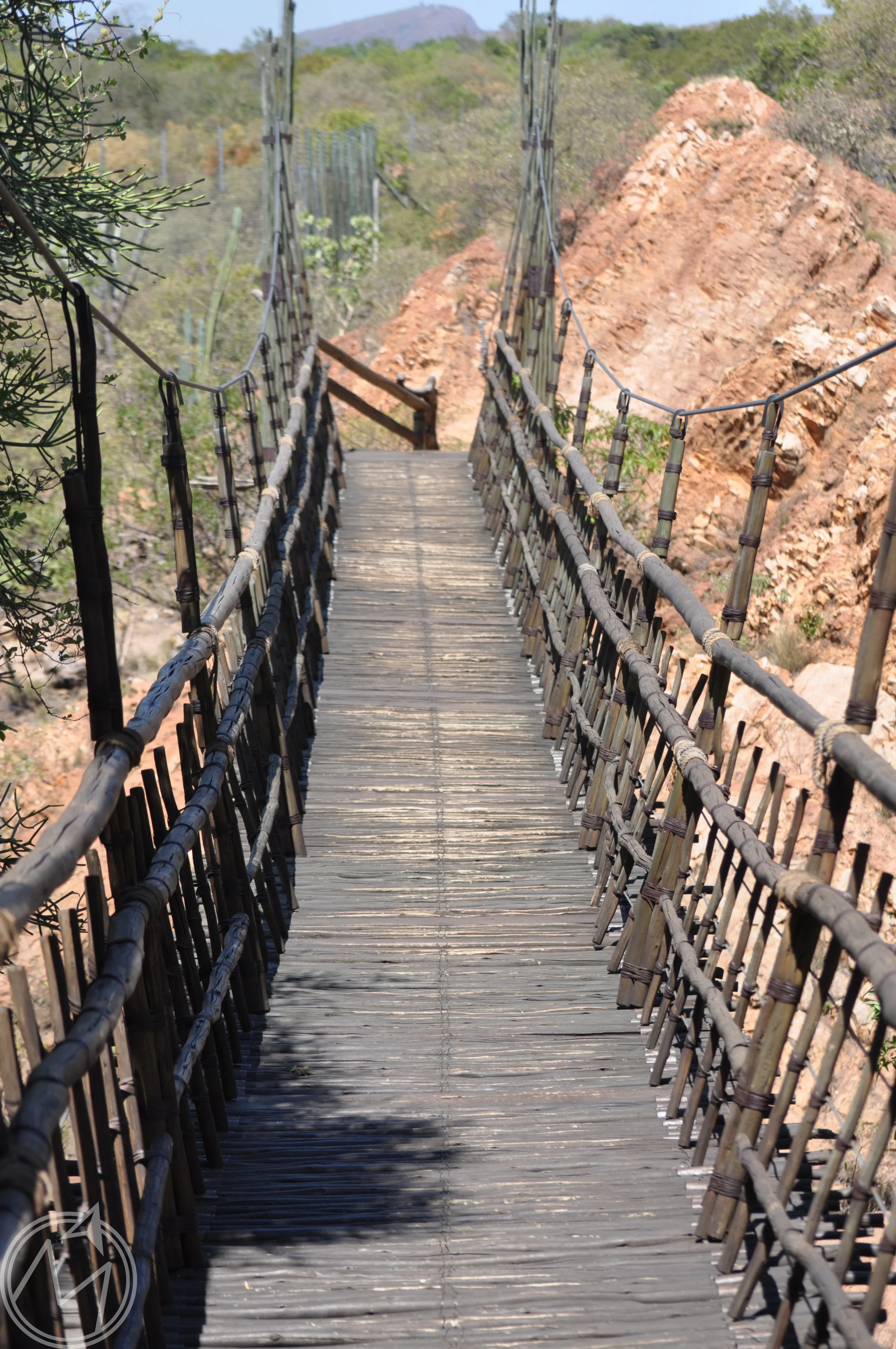 this bridge reminded me of indiana jones or something. and it swayed enough for me to run as fast as i could over it :)