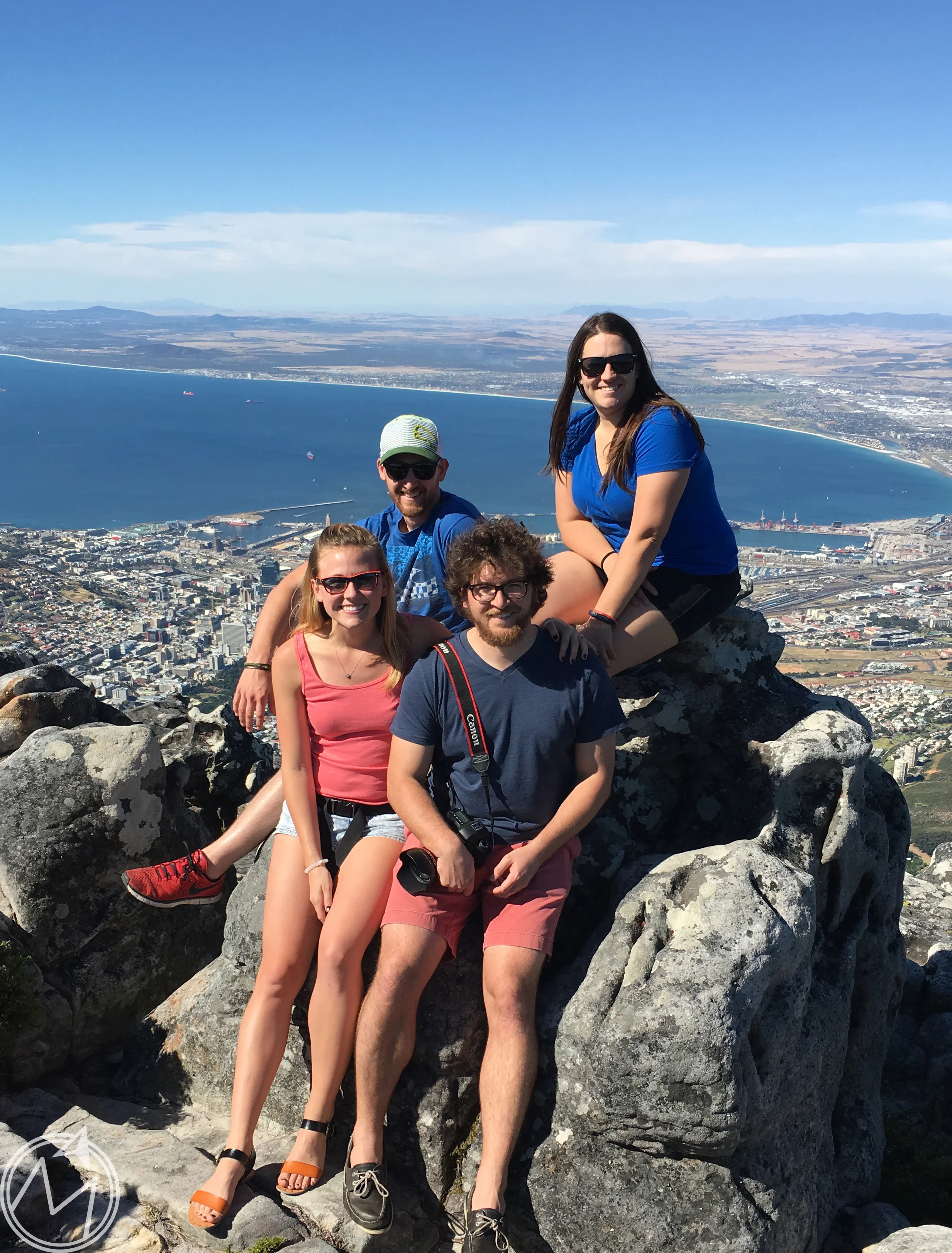 a kind soul offered to take this group photo and saved me the embarrassment of trying to wrangle my selfie stick in the wind. so thankful for her. also, hi from the top!