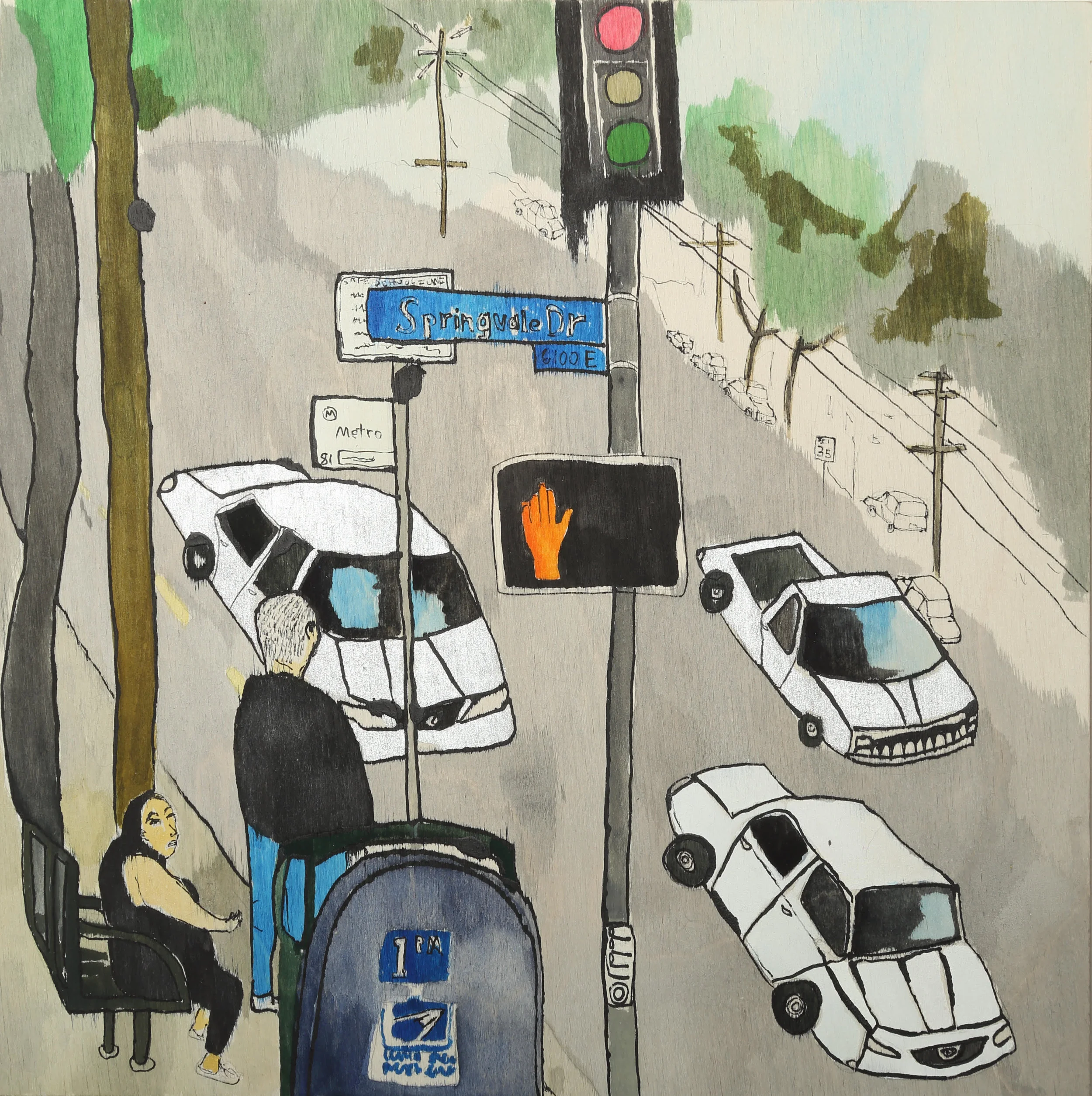 Bus Stop at Springvale and Figueroa