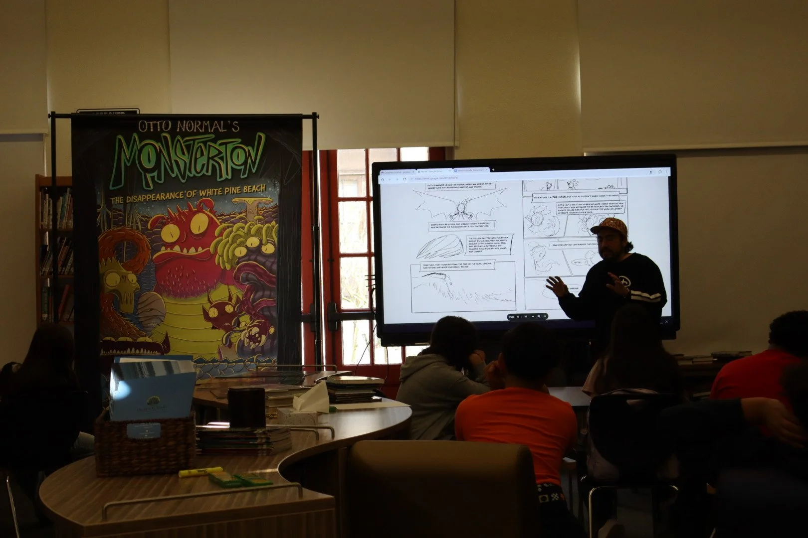Simon at OEB (graphic novel).JPG