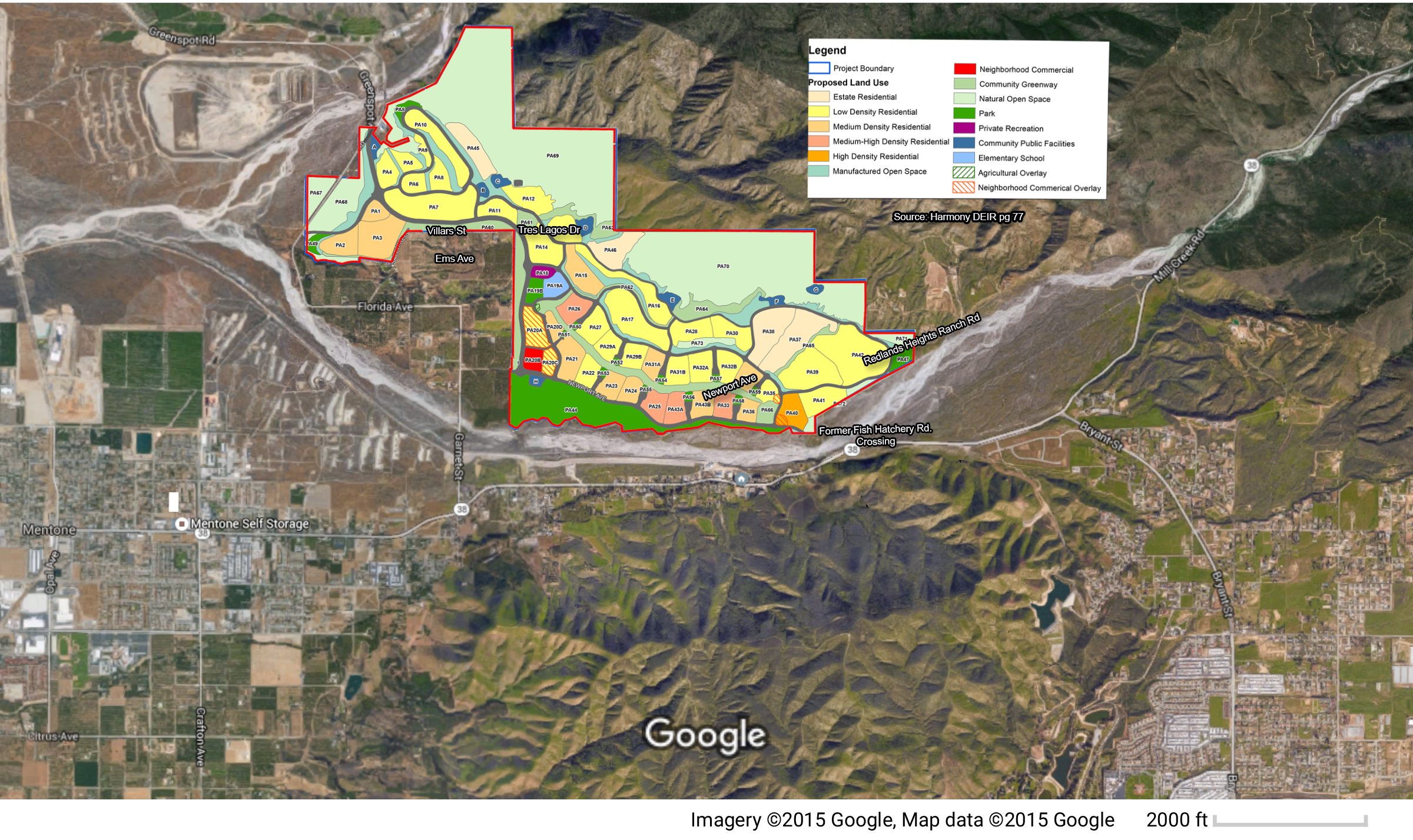 Source: DEIR pg. 77 for overlay, pg. 17 for unit and acreage numbers