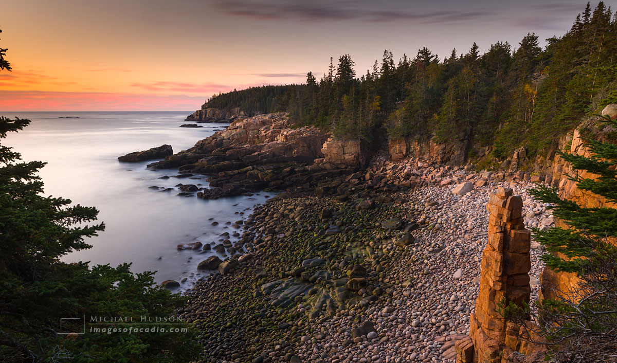 Sunrise at Monument Cove, Acadia National Park, Maine, USA