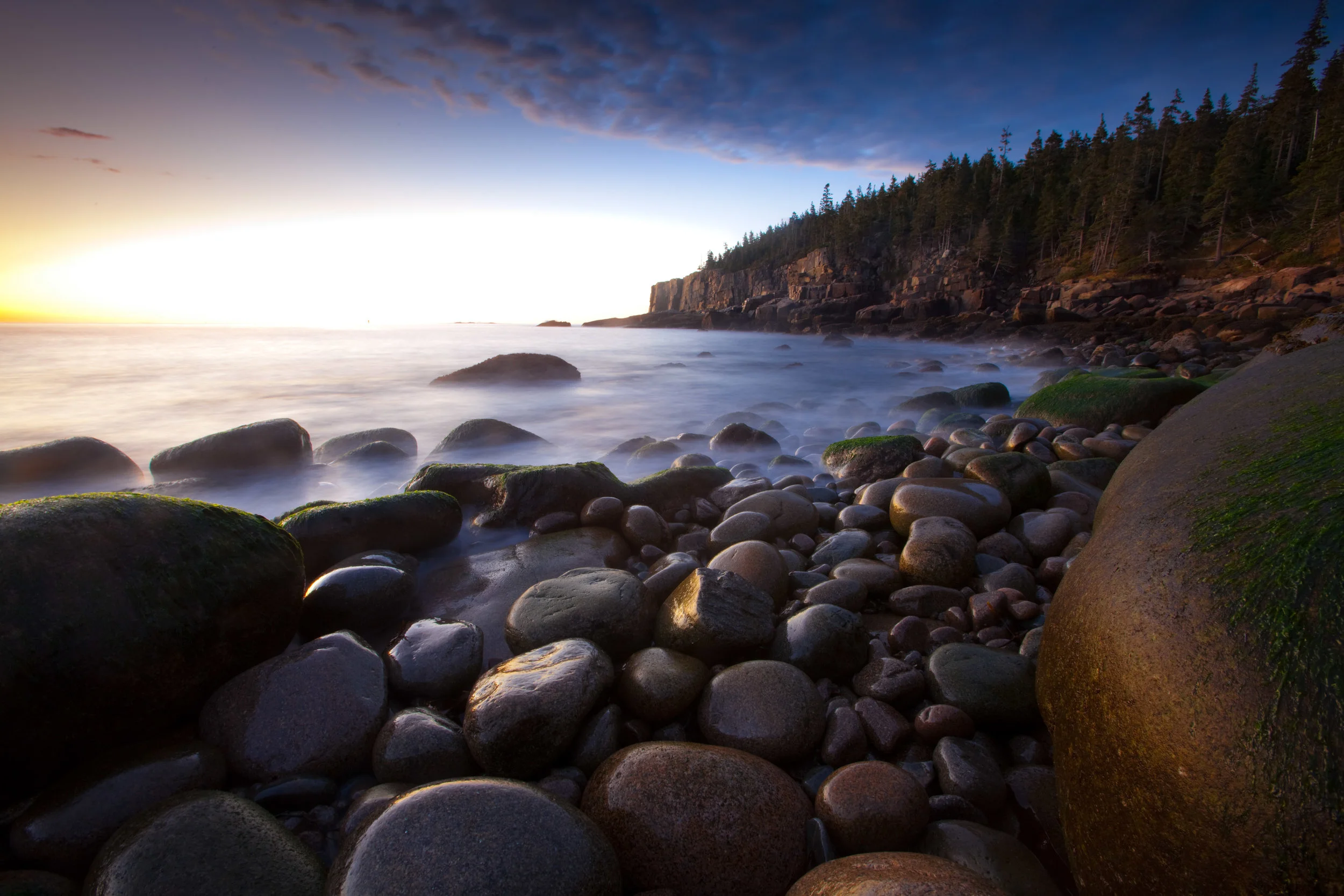 The picture above was taken without any filters. The foreground rocks look fine, but the sky is overexposed.