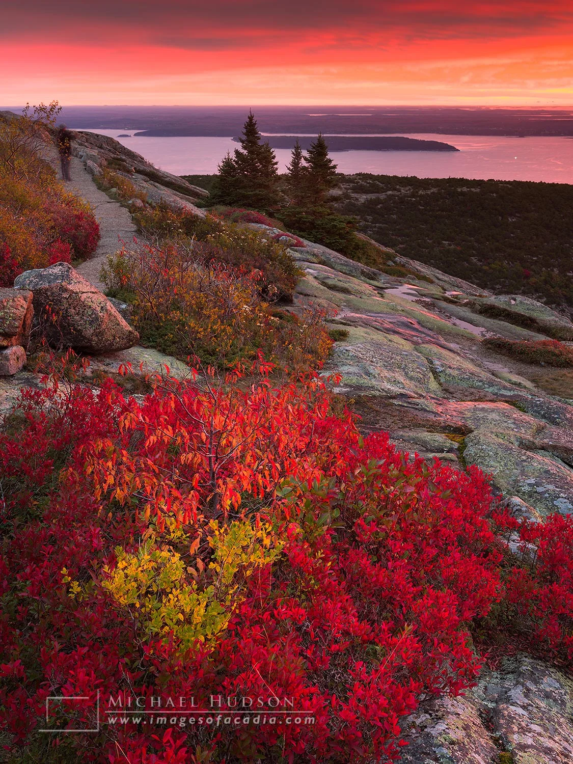 When I posted this image of a sunrise on Cadillac Mountain on my other Instagram page, @mikehudsonseye , it quickly became my most popular image on the internet- ever.
