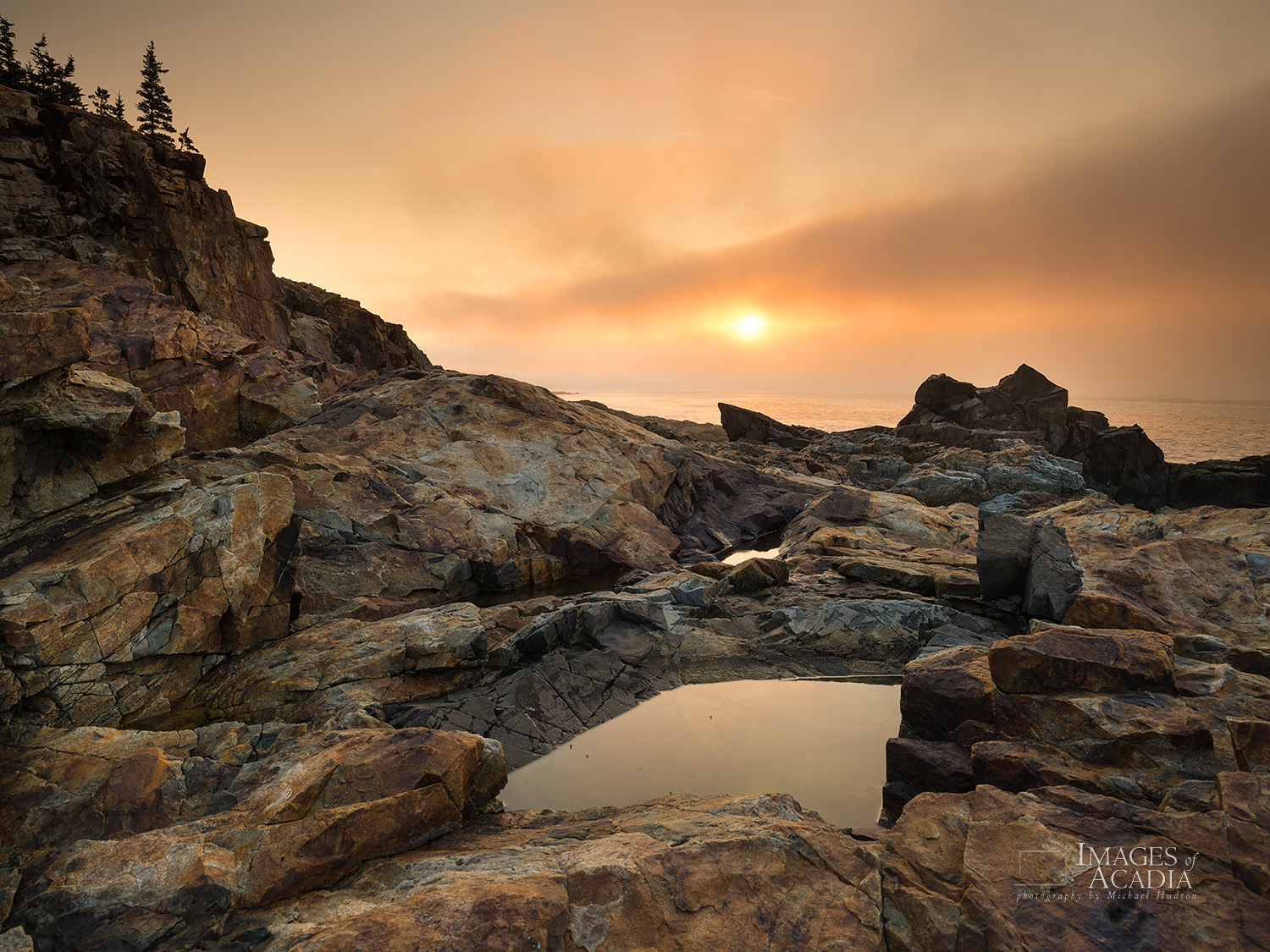  Rugged Maine coastline at dawn 