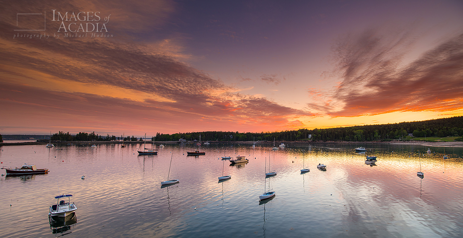 Seal Harbor sunset, Mount Desert Island, Maine, USA