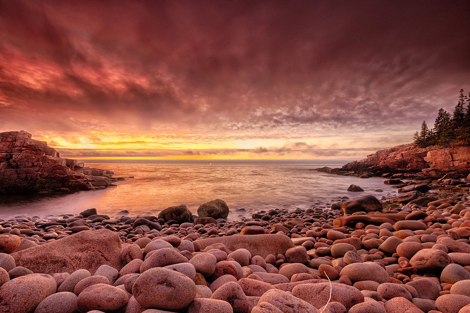 Sunrise, Monument Cove, Acadia National Park, Maine, USA