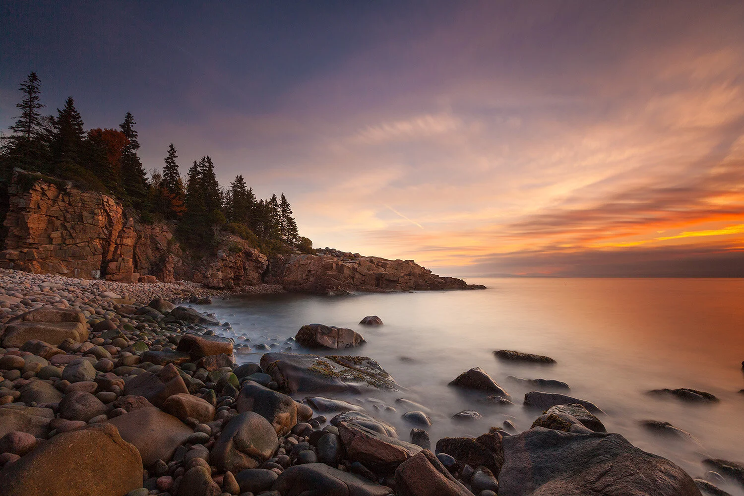 Sunrise, Monument Cove, Acadia National Park, Maine, USA