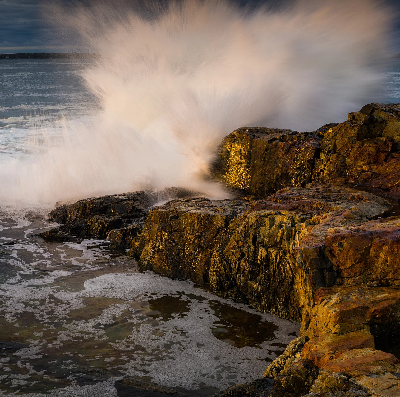 Rocky coastline of Acadia National Park, Maine, USA