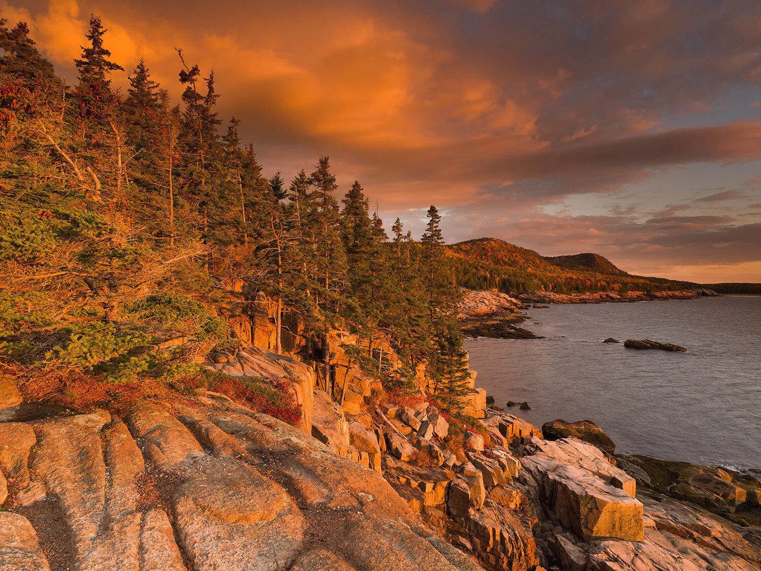 Sunrise from Otter Cliff, Acadia National Park, Maine, USA