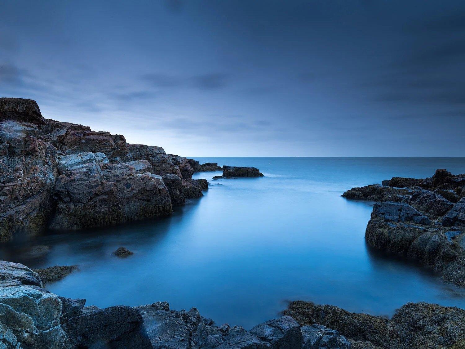 Dawn, Hunters Head on the Atlantic Ocean at Acadia National Park