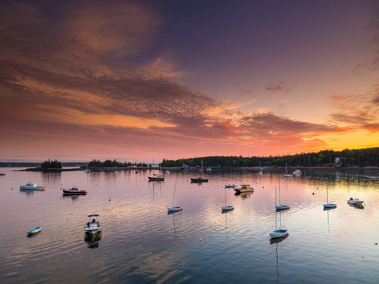 Seal Harbor sunset, Mount Desert Island, Maine, USA