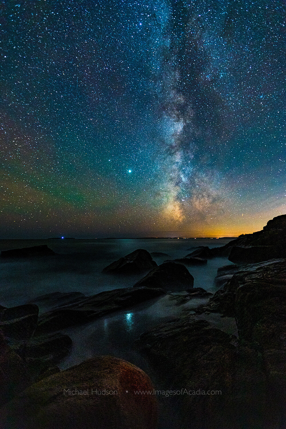 MiIky Way above Otter Point, Acadia National Park, Maine, USA