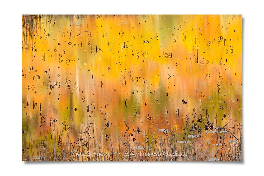 Early morning reflections of Dorr Mountain in the Tarn, Acadia N