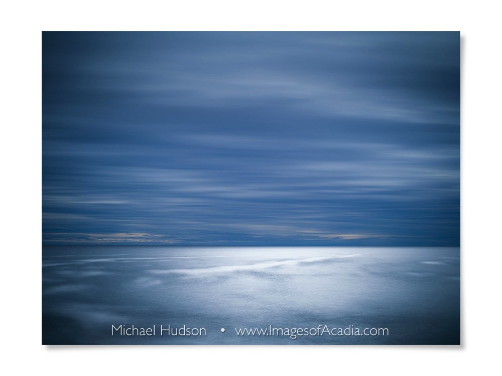 The Atlantic Ocean horizon, from Acadia National Park, Maine, US