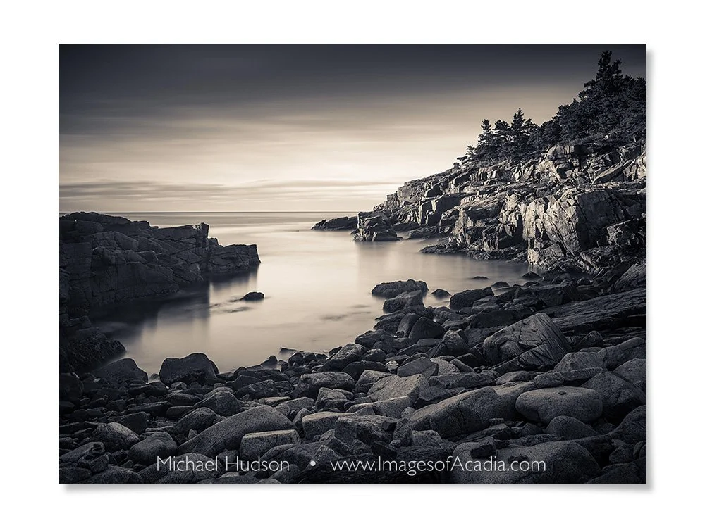Early morning along the coast of Acadia National Park, Maine, US