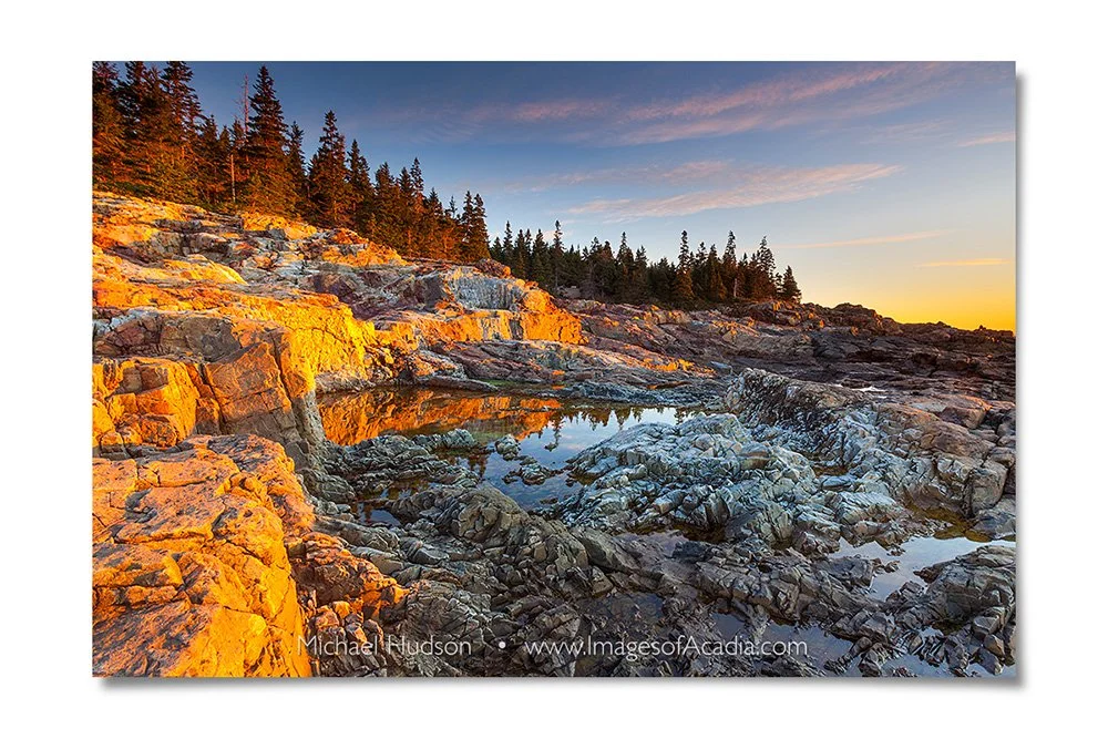 Sunrise at Hunters Head, Acadia National Park, Maine, USA