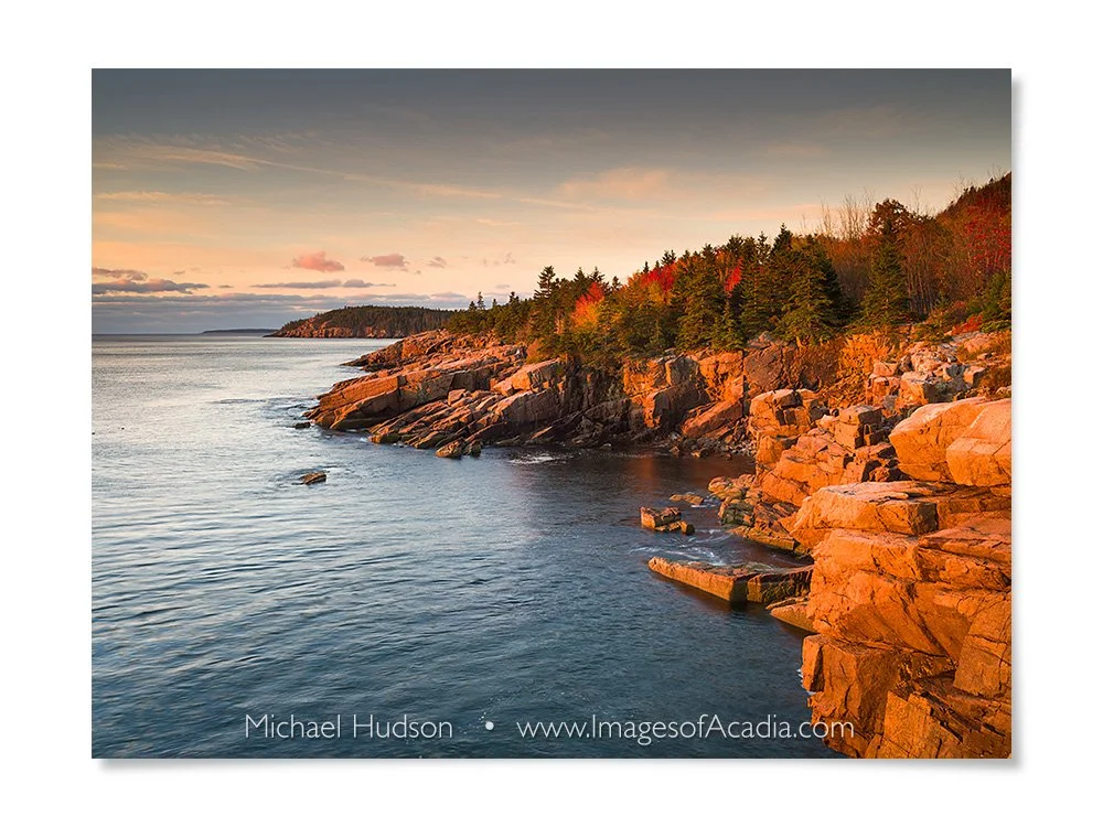 Early morning along the coast of Acadia National Park, Maine, US
