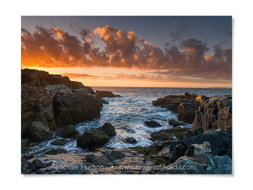 Sunrise, Hunters Head, Acadia National Park, Maine, USA