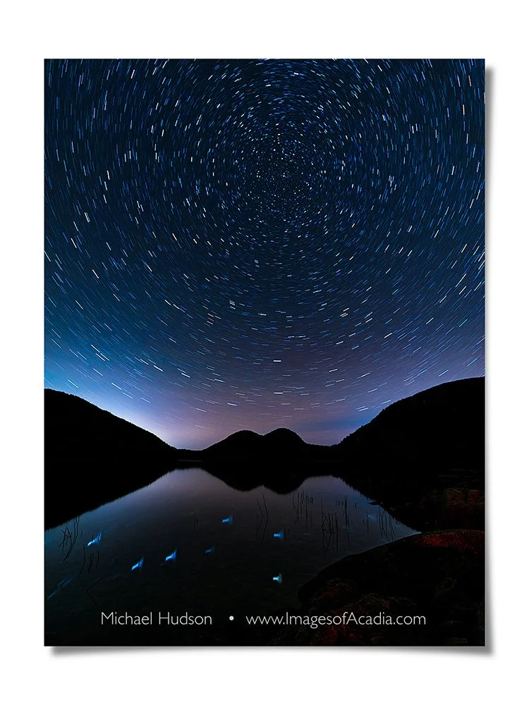 Stars over Jordan Pond, Acadia National Park, Maine, USA