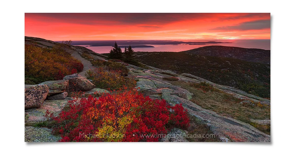 Sunrise from Cadillac Mountain, Acadia National Park, Maine, USA