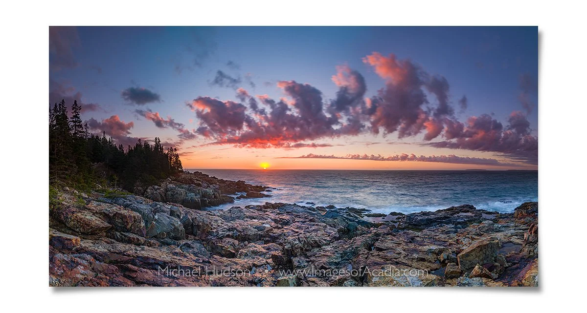 Sunrise, Hunters Head, Acadia National Park, Maine, USA