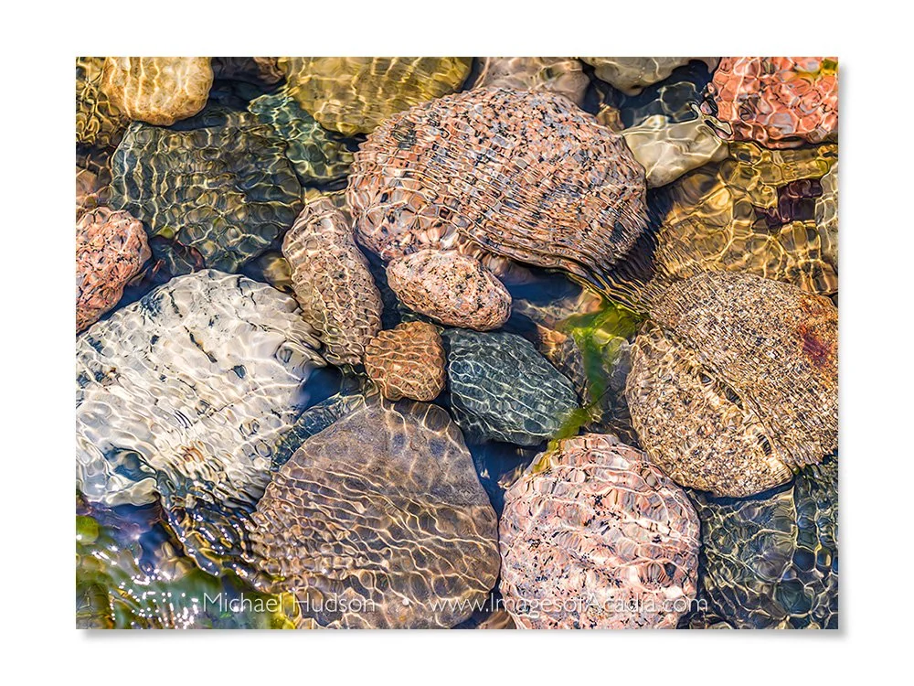 Ripples and rocks, Hunters Beach, Acadia National Park, Maine, U