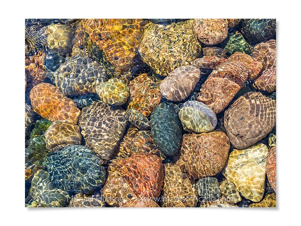 Ripples and rocks, Hunters Beach, Acadia National Park, Maine, U
