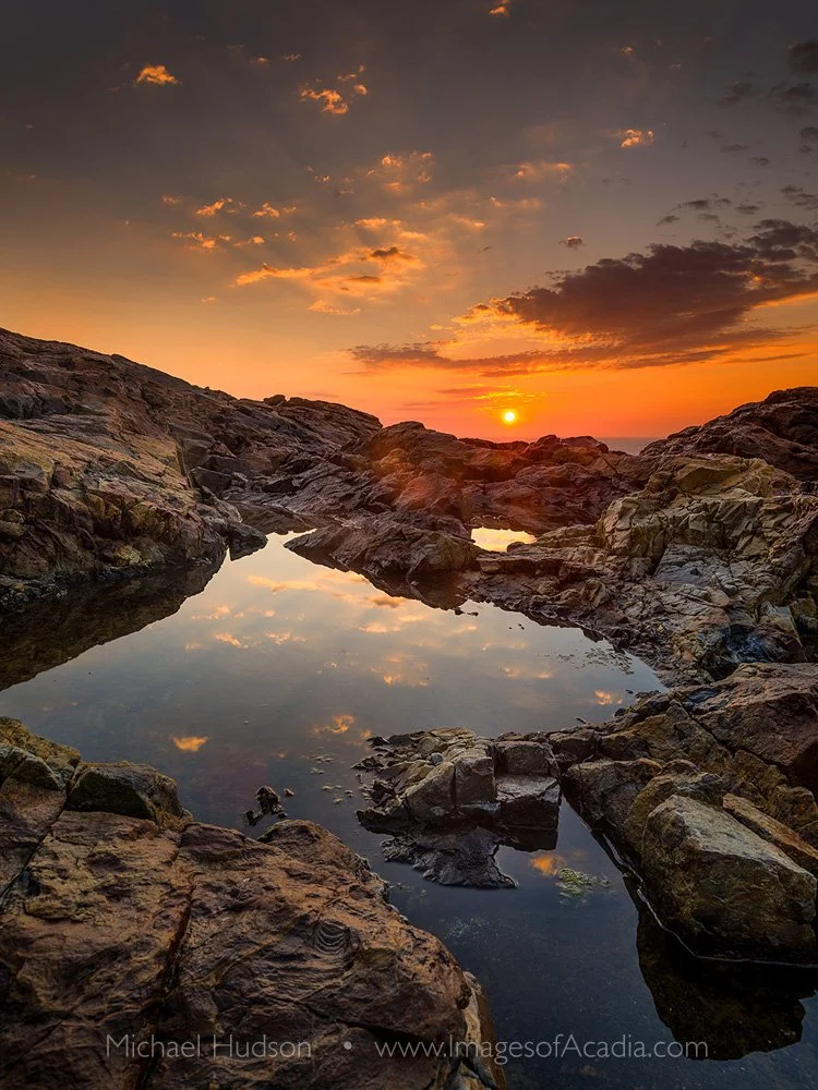 Sunrise at Little Hunters Head, Acadia National Park, Maine, USA