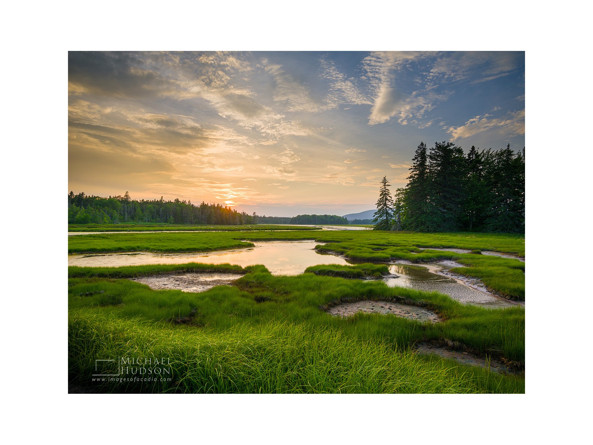 Summer Sunset, Bass Harbor Marsh/ Limited Edition Print No. 2S4-1786