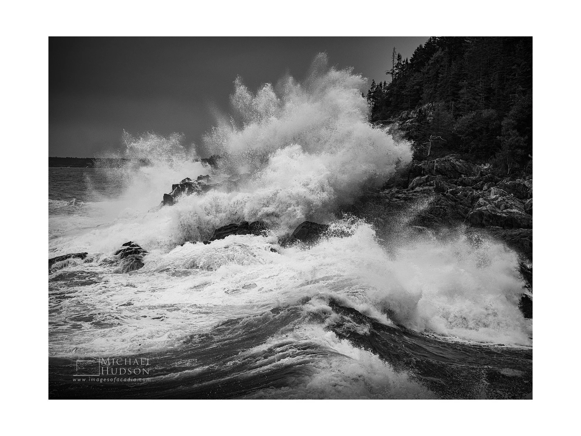 Nor'Easter Wave I, Hunters Head/ Limited Edition Print No. 2S5-2019bw
